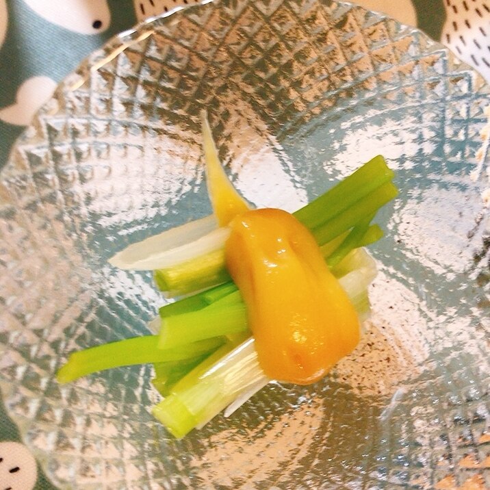 節約メニュー!エシャロットの葉のぬた